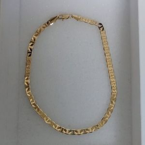10" 14k gold plated gucci link ankle bracelet...